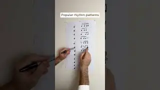 Tapping popular rhythm patterns🎶 #music #rhythm #musiclesson #learnmusic #musictutorial