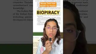 Missed Term from NCERT- Biopiracy | Prelims 2024 #upscprelims