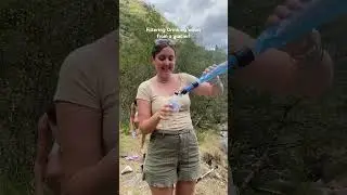 How I Filter water on my hikes in the mountains ! #hiking #travel #france