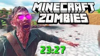 Completing MINECRAFT ZOMBIES UPDATED One Window Challenge Flawlessly & In Fastest Time Ever!