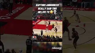 Raptors announcer with one of the wildest calls of the season&hellip; Did he really just say that?!😂#nba