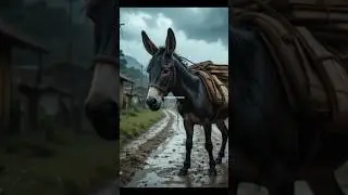 Poor Donkey Worked Daily to Educate Kids 🐴📖 #aishorts #hindistories #ai #shorts