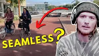 American Reacts to How modern Dutch cycle routes are seamless