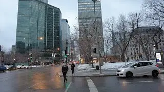 Montreal, Downtown - Winter 2020 / 2021 (This is a Video Testing 4k 60fps, daylight - no ext. mic.)