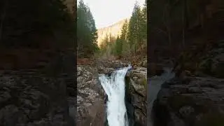 Love finding these random little falls right off the road 😍 #shorts #nature #waterfall