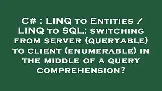 C# : LINQ to Entities / LINQ to SQL: switching from server (queryable) to client (enumerable) in the