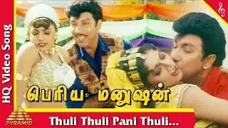 Thuli Thuli Pani Thuli Song |Periya Manushan Tamil Movie Songs | Sathyaraj | Ravali | Pyramid Music
