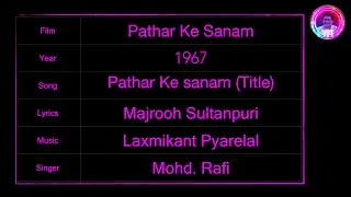 Pathar Ke Sanam Karaoke In English (For Advance Singers) With Fixed Lyrics