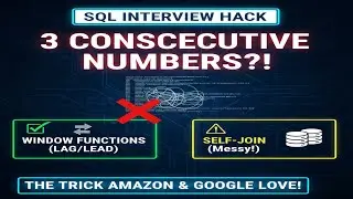 3 Consecutive Numbers?! 🔢 The SQL Trick Amazon & Google Love! (Leetcode ) #sqlinterviewquestions