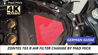 ZONTES 703 R AIR FILTER CHANGE GERMAN GUIDE BY MADMICK