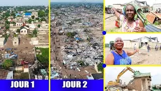 🚨ESPACE RVA NSELE : Jour 2 de la démolition des constructions anarchiques. L'État est déterminé à...