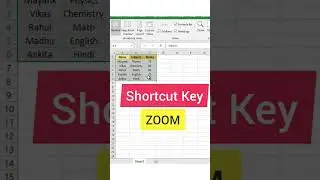 Zoom shortcut  trick in Microsoft excel ‼️