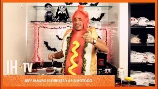 Jeff Mauro Celebrates Halloween as a Hotdog with Mummy Steak Dogs