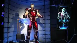 Walt Disney Studios Park, Avengers Campus, Avengers Assemble Flight Force queue and Ironman preshow!