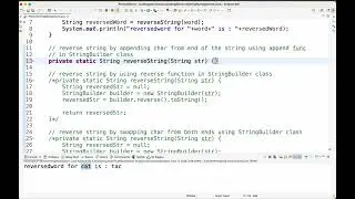 REVERSE STRING IN JAVA PART TWO