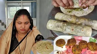 कबाब पराठा रोल घर पर कैसे बनाये | Kabab Paratha Recipe | Veg Kabab roll street food