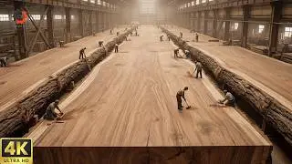 Inside a Giant Wood Factory | Massive Logs in Industrial Processing