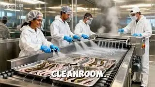 Snake Meat Washing Process &ndash; Inside a Modern Factory! 🐍✨ #Shorts