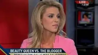 Miss California on MSNBC defends herself
