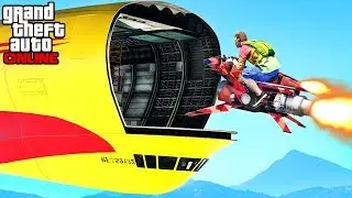 GTA 5 - EXTREME CARGO PLANE x OPPRESSOR MK2 STUNTS (GTA Online Funny Moments & Fails)