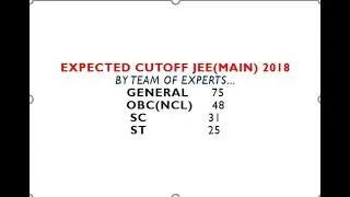 Jee (main) 2018 cutoff released by the experts | Jee(main) 2018 Result date & time