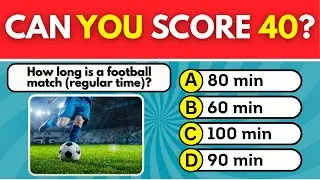 Sports IQ Test 🔥 | 90% People Fail This Quiz!