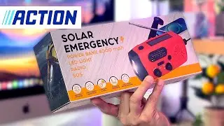 Radio solaire de secours, avec lumi&egrave;re Led et Bouton de secours pour Survivalist des magasins ACTION