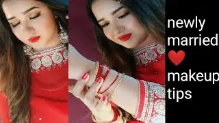 Newly married bride makeup red dress | bridal makeup kit | newly bridal full makeup tips