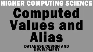 Higher DDD Lesson 8 - Computed values and Alias