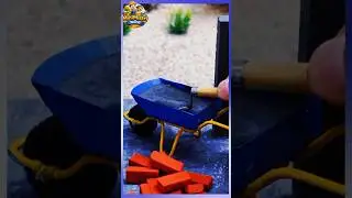 Строительство мини-дома из цемента | Миниатюрное строительство. #MiniMistriWorld #SatisfyingBuild...