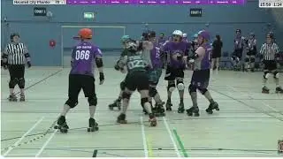Roller Derby Rules one hand out, still in
