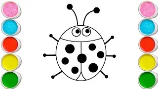 How to Draw and Color a Ladybug Step by Step | Easy Ladybird Drawing for Kids with Colors