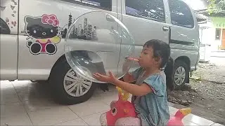AFLA BERMAIN BALON TIUP|MAINAN ANAK KUDA PINK