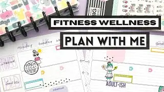 FITNESS WELLNESS PLAN WITH ME | STICK GIRLS | Classic Teacher Happy Planner