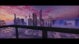 Minecraft Distance Horizon and Shader with Cityscape view