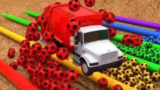Learn Colors PACMAN VS Street Vehicle and Magic Water Slide Farm Pretend Play for Kids