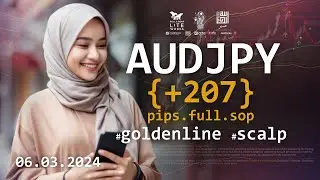Live Scalping GoldenLine AUDJPY bounce + Over buy 06.3.24
