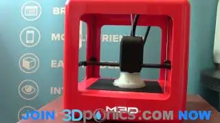 3D Printing the 3Dponics Bottle Connector with M3D's Micro 3D Printer - Timelapse