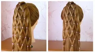 Tuto coiffure simple cheveux long / mi long 💗 Queue de cheval originale 💗 Easy Ponytail Hairstyle