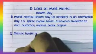 Essay on World Mental Health Day 2021 | @Infinite alpha | 10 Lines on World Mental Health Day