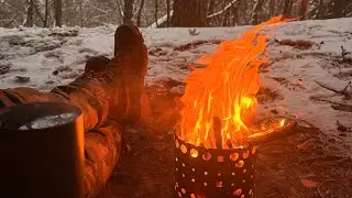 Waldbaden im Winter an neuem Lieblingsplatz