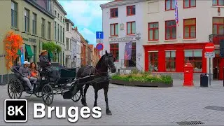 БРЮГГЕ САМЫЙ КРАСИВЫЙ И ОЧАРОВАТЕЛЬНЫЙ ГОРОД БЕЛЬГИИ - ПЕШЕХОДНАЯ ЭКСКУРСИЯ 8K 60FPS