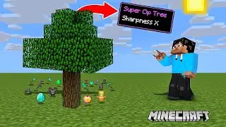 Minecraft But Leaves Drop Super Op Items !