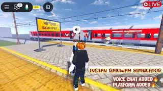 Live | Indian Railway Simulator Gameplay | Roblox | VC Added Road to 8k | Ishu K Tech | #livestream