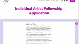 Individual Artist Fellowship application walk-through (2023)