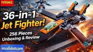 36-in-1 Decool Architect Jet Fighter ✈️ | 256 Pieces Unboxing & Review #imalidotcom