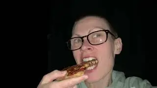 Just a bite: cheese pizza at a showing of 