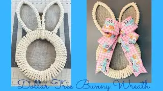 EASY & INEXPENSIVE DOLLAR TREE NAUTICAL ROPE EASTER BUNNY WREATH DIY PLUS BOW TUTORIAL 🐇🌷🐇