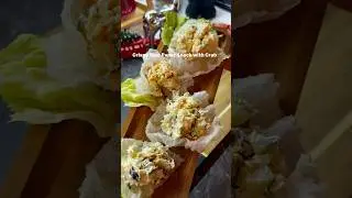 Crispy Rice Paper Snack with Crab