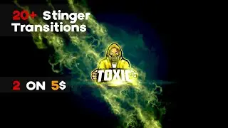 3D twitch stinger transition for stream or youtube gaming